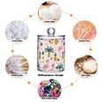 thumbnail image 6 of Yayeee 4 Pack Qtip Holder Bathroom Cotton Swab Canister with Lid Clear Dispenser Set, Flamingo Pattern, 6 of 6