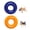 Multicolor, variant on Dog Tire Toy for Aggressive Chewers, Heavy-Duty Bite-Resistant Rubber Teething Ring for Medium & Large Dogs, Treat Dispensing Toy, Blue