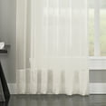 thumbnail image 3 of Curtainworks Soho Voile Indoor Curtain, Polyester Sheer Pinch Pleat Single Panel, Oyster, 29" x 108", 3 of 5