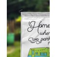 thumbnail image 2 of Printtoo White Home Is Where We Park It Big Travel Trailer 12.5x18 Inches Double SidedFlagsDouble Sided CampFlagCampsiteFlagPersonalized Camping Flags, 2 of 4