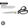 thumbnail image 5 of SINGER 12-Inch Tailor Scissors, Chrome-Plated Blades and Rubber-Coated Handles, 5 of 14
