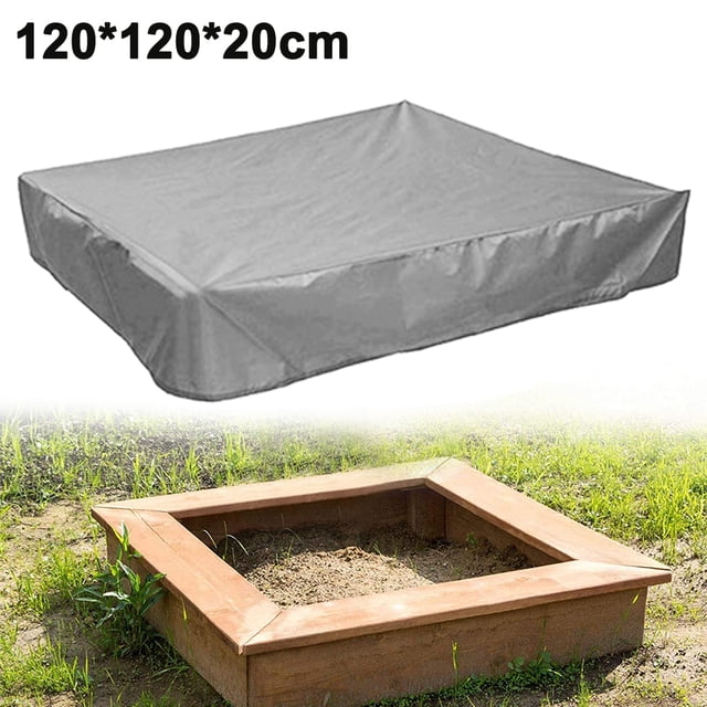 Cubierta para arenero, cubierta protectora cuadrada para arena y juguetes lejos del polvo y la lluvia, dosel para arenero con cordón, cubierta para piscina con arenero