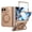 Gold, variant on Mofio for Apple iPhone Duo Case, All-In-One Screen Protector Case, 360° Kickstand with Hinge Protection, Shockproof Full Coverage Protective Cover, Black