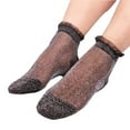 thumbnail image 4 of LYXSSBYX Fuzzy Socks for Women Hot Sale Clearance Summer Women Ladies Sheer Silky Glitter Transparent Short Stockings Ankle Socks, 4 of 4
