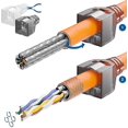 thumbnail image 3 of 8x Toma De Red Cat 6a Rj45 Sin Herramientas Con Conexión Lsa Para Cable De Instalación Rígido Cable Lan Blindado 10gbit/s Carcasa Metálica Cat6a, 3 of 4