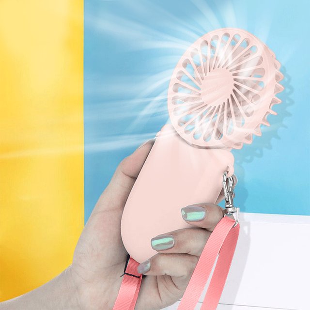 ¡Descuento Extra!, Ventilador plegable portátil con batería de 1200 mAh, versátil para uso en la mano, para colgar en el cuello o en el escritorio, diseño silencioso, cómodo y ahorra energía