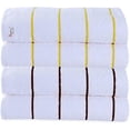thumbnail image 3 of Ample Decor 100% Cotton Set of 4 Beach Towel Large Cabana Striped - Brown & Yellow - 30 x 68 inch, 3 of 7