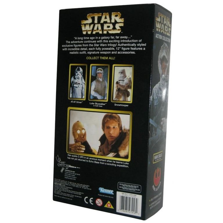 Star Wars Action Collection 12 Luke Skywalker in Hoth Gear, Han Solo in  Hoth Gear, Snowtrooper, at-at Driver Figure Set