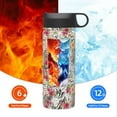 thumbnail image 6 of Yiaed Roses Mixed Zebra Print Water Bottle with Straw Lid, Stainless Steel Double Wall Insulated Water Bottle | Leak-Proof and Spill-Proof Water Bottle, 6 of 8