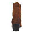 thumbnail image 5 of OSSTONE Dress Boots Chelsea Designer Boots for Men Zipper-up Leather Casual Heel Shoes JY002-Brown-Suede-7 Suede Brown, 5 of 6