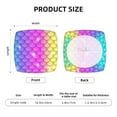 thumbnail image 6 of Gaeub Rainbow Scales2 Square Chair Seat Covers, Stretch Fitted Printed Chair Seat Cushion Cover for Kitchen, Office - One Size, 6 of 9