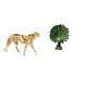 thumbnail image 1 of Escultura De Guepardo Con Pavo Real Dorado, Centro De Mesa Decorativo, Elegante Adorno De Mesa Para Oficina, Dormitorio, Sala De Estar, Colección De Decoración Del Hogar, 1 of 8
