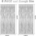 thumbnail image 3 of WarmHaven 8 Pack Silver Backdrop, 3.28 FT x 7.05 FT Birthday Backdrop, Metallic Silver Tinsel Curtain Disco Party Streamer, Bachelorette Party Decorations Birthday Photo Booth Props, 3 of 14