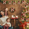 thumbnail image 4 of Dalrosia Christmas Bows Buffalo Plaid Bow Checkered Ribbon Bow with Pine Cone Christmas Tree Decoration Bows for Christmas Parties Christmas Trees Indoor Crafts, 4 of 6