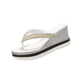 thumbnail image 3 of Sentmoon Chaussures pour Femmes Sandales pour Femmes Sandales Décontractées à la Mode Confortables Grande Taille Couleur Unie Strass Bout Rond Bout Ouvert Sandales Compensées pour l'Été & la Plage, 3 of 10