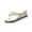 White, variant on White Women'S Wedge Slide Sandals Round Toe Open Toe Toe Post Rhinestone Solid Color Thick Sole Non-Slip Breathable Footwear For Daily Wear Size 40