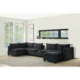 thumbnail image 5 of Contemporary Home Living 173" Madison Dark Gray 7-Piece Modular Sectional Sofa Chaise with USB, 5 of 7