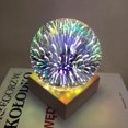 thumbnail image 2 of 3D Starburst Night Light Glass LED Table Lamp Color Changing Decorative USB Charging(firework), 2 of 8