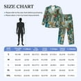 Adobk Vintage Print Island Skull Print Mens Pajamas Set Long Sleeve