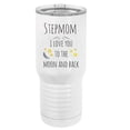 thumbnail image 1 of Stepmom - I Love You to the Moon and Back Stainless Steel Vacuum Double-Walled Insulated 20 Oz Tumbler Travel Coffee Mug with Clear Lid, White, 1 of 1