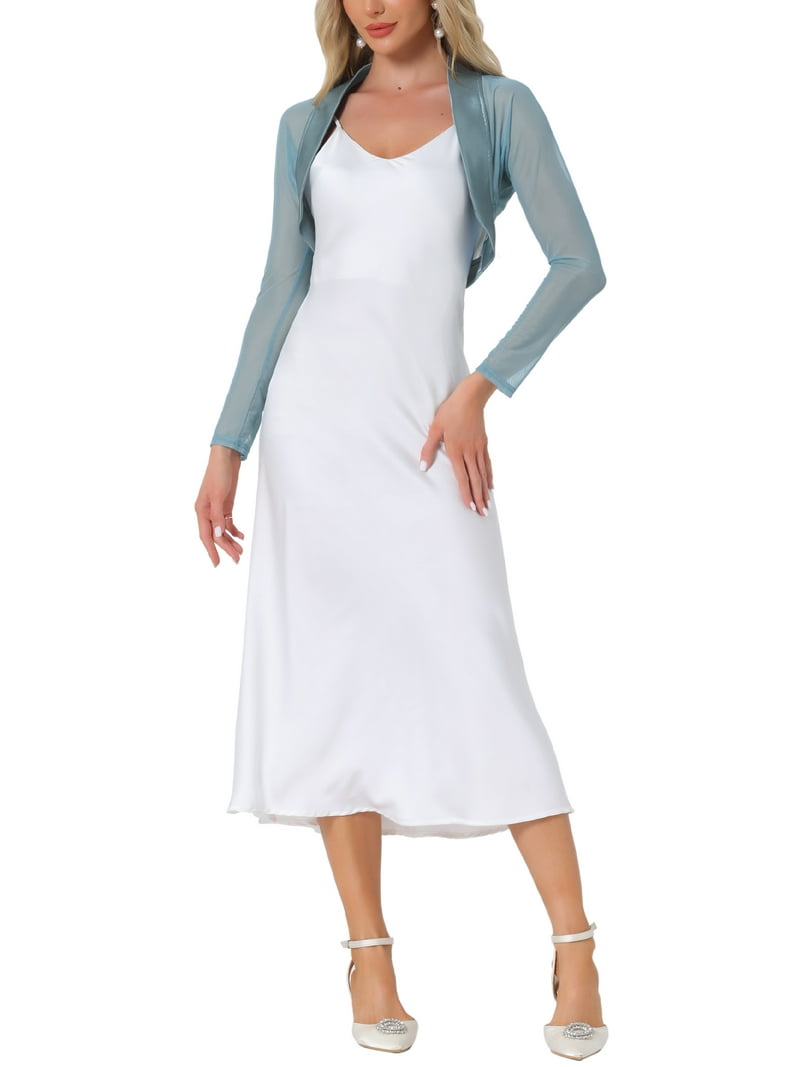 INSPIRE CHIC Women's Satin Shrugs for Evening Dress Open Front