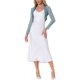 thumbnail image 2 of Inspire Chic Chaquetas de Satén para Mujeres para Vestido de Noche Cárdigan de Malla Abierto Elegante Bolero de Boda XL Azul Lago, 2 of 6
