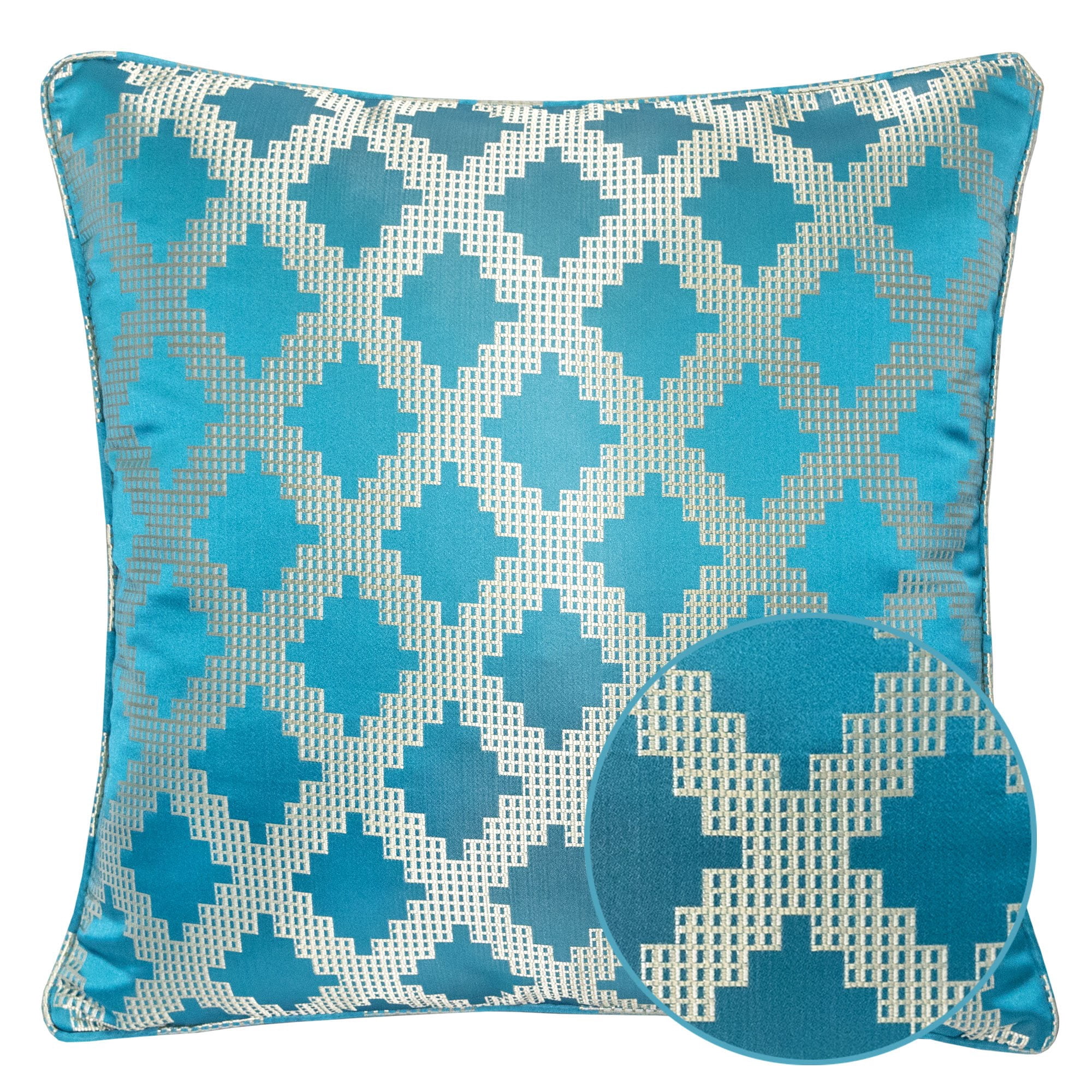 Emelyn Green Geometric Polyester 20 in. x 20 in. Throw Pillow