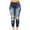 Dark Blue, variant on XWSHYW Pants for Women Womens Solid Color Ripped Trousers Casual Pants with Pockets