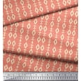 thumbnail image 2 of Soimoi Orange Silk Fabric Artistic Geometric Decor Fabric Printed Yard 42 Inch Wide, 2 of 5