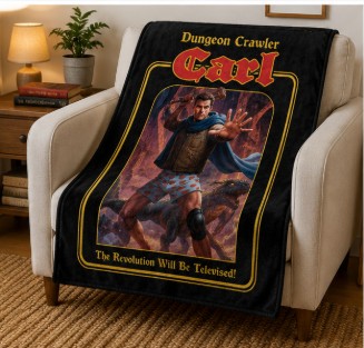 ROYAL PLUSH RASCHEL 50X60 THROW DUNGEON CRAWLER CARL - CARL