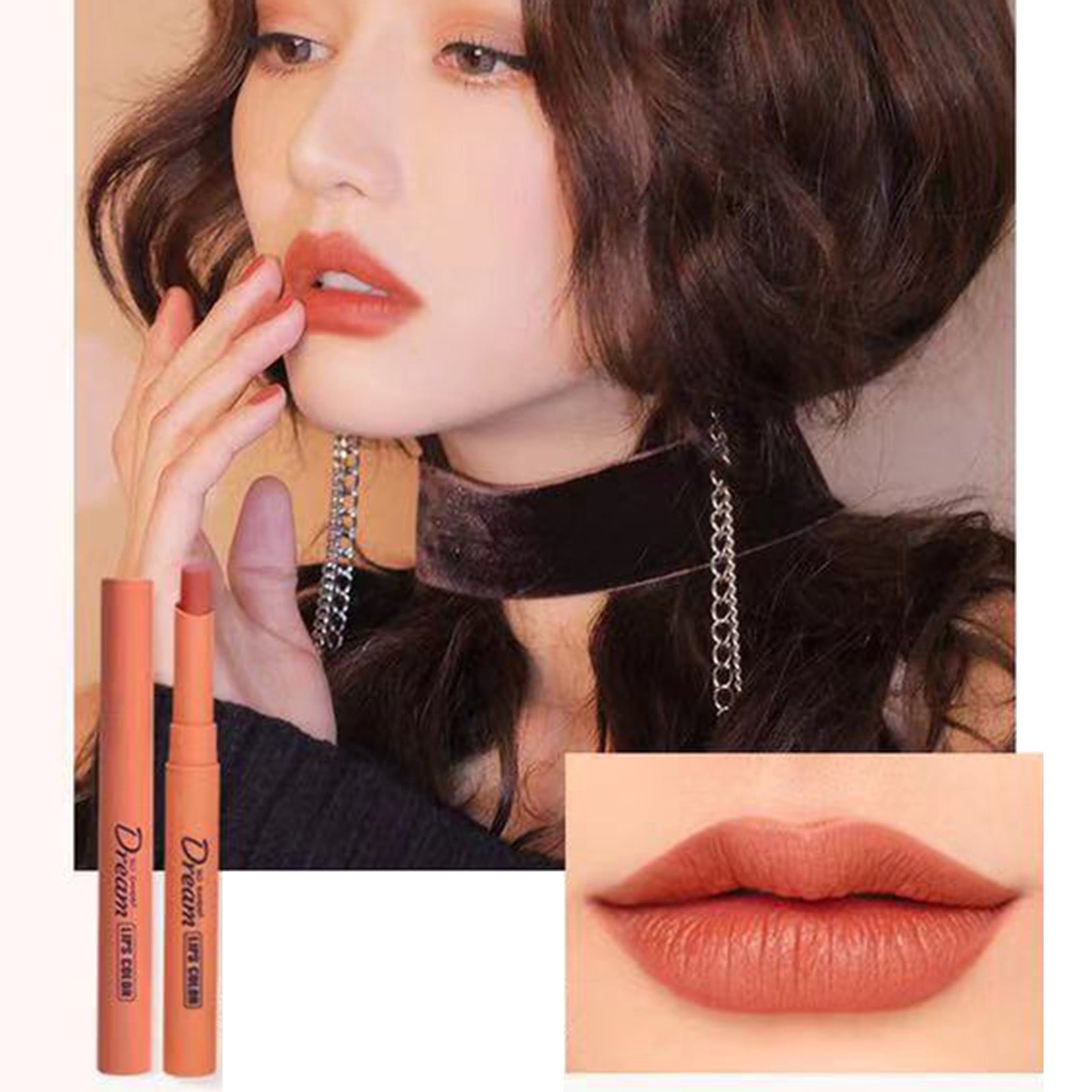 Lip Liner Girl Heart Shaped Lipstick Bottles Lipstick No Transfer Lipstick in Lip Must Have Makeup Products Earphone Lipstick Kissable Lipstick Expressions Lip Gloss The Pumper Marker Context