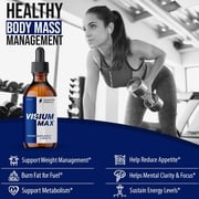 Visium Max Liquid Drops, Visium Max Supplement, All Natural Formula for Men and Women, Extra Strength Vision Max, 60 mL per Bottle (2 Pack)