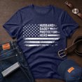 thumbnail image 5 of Jollimate Husband Daddy Protector Hero Tshirt, USA Flag Shirt, Best Dad Ever Shirt, Gift For Husband, 5 of 6