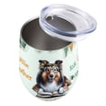 thumbnail image 3 of Collie Mother Book Lover Living That Dog Mom Life Happy Mother's Day 12oz Stainless Steel Wine Tumbler Insulated Cup with Lid Collie Dog Lover Gifts Idea - 03004, 3 of 5