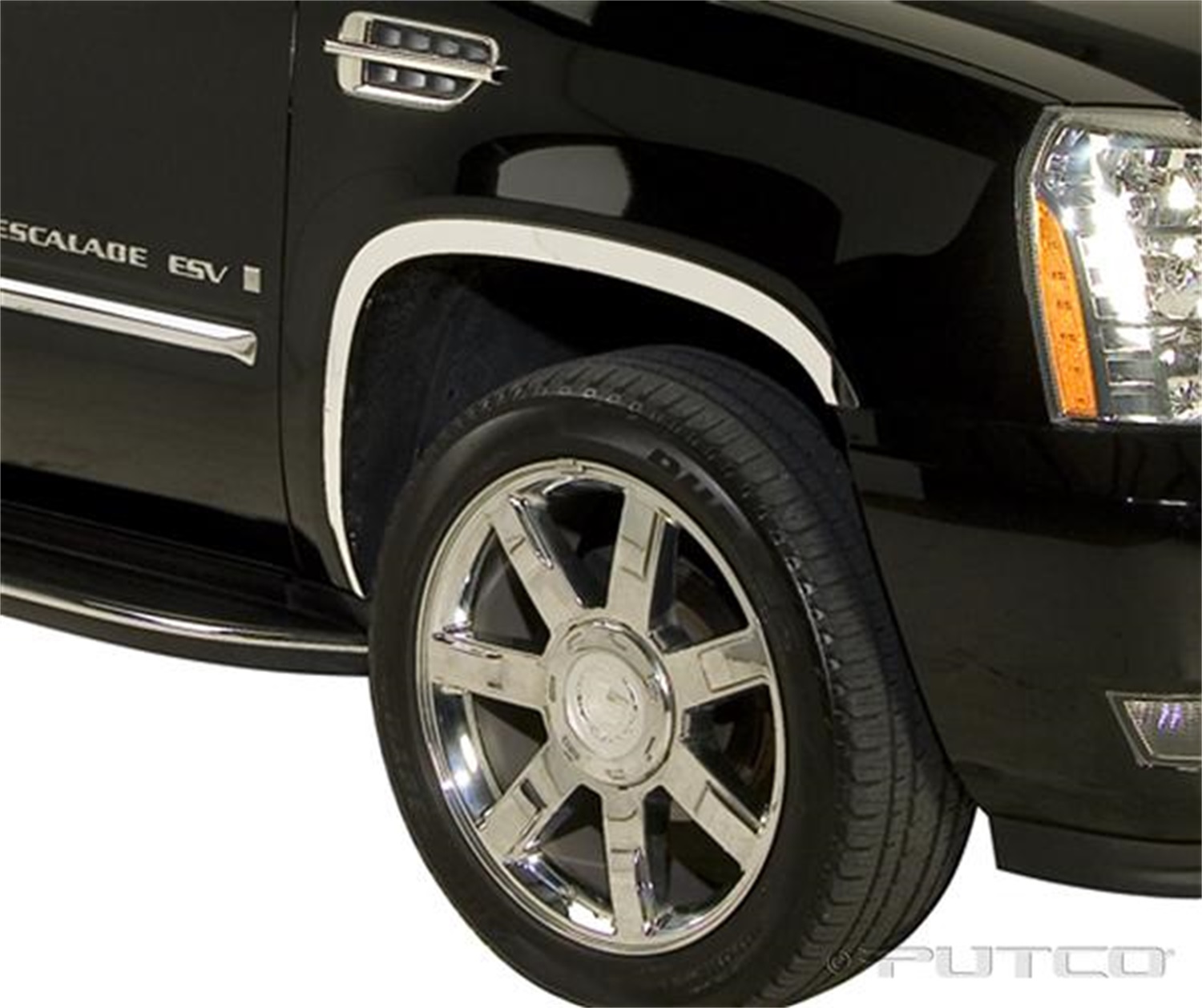 0714 Escalade Esv Full Stainless Steel Fender Trim