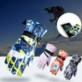 thumbnail image 4 of Qarigey 1 par de guantes de esquí a prueba de lluvia para hombres y mujeres, Camping, senderismo, ciclismo, equitación, guantes cálidos portátiles de guantes y mitones rojo blanco Qarigey AP013135-02, 4 of 6