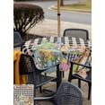 thumbnail image 6 of Square Outdoor Tablecloth with Umbrella Hole Easter Gnomes Outside Table Cloth Waterproof Patio Table Cover Spring Watercolor Bunny Tulip Black Plaid Zipper Tablecloths for Picnic Camping 54x54 Inch, 6 of 8