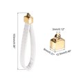 thumbnail image 2 of 4.06" Dijes Colgante PU Llavero Soporte Accesorios para Llavero Cadenas Cartera Bolsa Adornos Artesan?as Fabricaci?n 2uds Blanco Unique Bargains hacer joyas encantos, 2 of 5