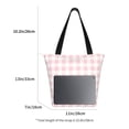 thumbnail image 3 of Disketp Pink Checkboard Bolsa de Hombro Casual para Mujer, Bolso Cruzado para Compras, Viajes y Uso Diario, 3 of 6