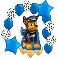 17 Piece Jumbo Shaped CHASE 41" high! Paw Patrol Mylar and Latex Balloons Bouquet