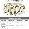 thumbnail image 3 of Merry Christmas Tablecloth Round 60 Inch Snowflake Tablecloth Washable Table Cover with Winter Xmas Table Cloth for Kitchen Dining Room Christmas Party Picnic Patio, 3 of 5