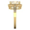 thumbnail image 3 of Clara Pucci 14K Yellow Gold 2.78ct Morganite Halo Ring for Women, 3 of 8