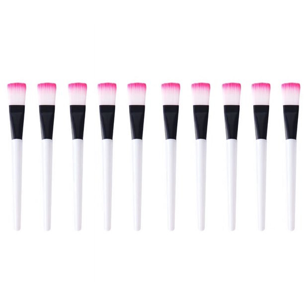 Barras blancas, barras de polvo, brochas para máscara, brochas de maquillaje, brochas de belleza, herramientas para máscara, máscara de tóner para limpiar brochas pequeñas (10 unidades)