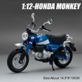 thumbnail image 1 of 1:12 Honda Monkey CBR1000 Motorcycle Model Diecast Alloy Car Toys Front Wheel Steering Shock Absorption Function Vehice Kid Gift Monkey Blue, 1 of 6