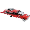 thumbnail image 2 of Ford F-350 Ramp Truck with 1967 Mercury Trans Am Cougar #15 Parnelli Jones Red with Silver Top "ACME Exclusive" 1/64 Diecast Model Cars by Greenlight for ACME, 2 of 5