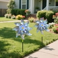 thumbnail image 5 of Reflective Pinwheels for Outdoor Use, Sparkly Wind Spinners for Yard & Garden Decor - Bird Deterrent Devices to Scare Birds Away from Patio, Lawn & Farm - Silver Windmill for Spring & Summer (Silver), 5 of 7