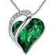 thumbnail image 1 of Infinito amor corazón colgante collar piedra de nacimiento cristal joyas regalos para mujeres, tono plateado, 18"+2" Xemadio WRMH-204-5, 1 of 6