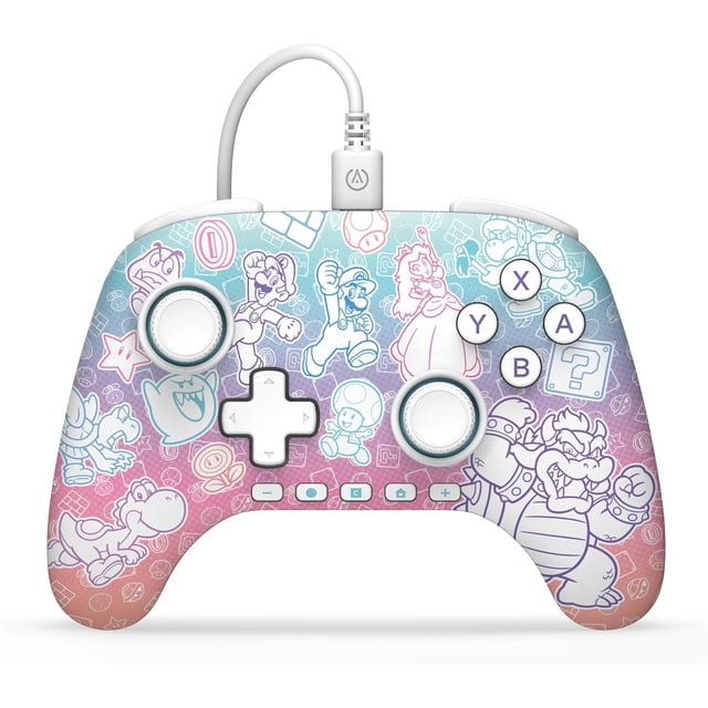 Control PowerA con cable - Reino Champiñon - Nintendo Switch 2