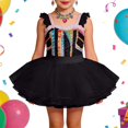 thumbnail image 2 of KHONTS Tutu Skirt Girls Elastic Ballet Dance Skirts 4 Layers Tulle Tutu for Toddler Kid Children,Size 3-10 Years Black 100, 2 of 4