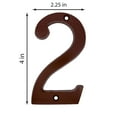 thumbnail image 2 of HY-KO 4" Aged Bronze Metal House Number 2, 2 of 8